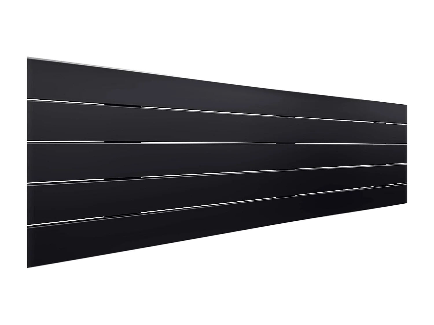 DHOME Tête de lit en bois recyclé MDF Palet Style Horizontal 150x46cm Lits 150 - Noir Solide