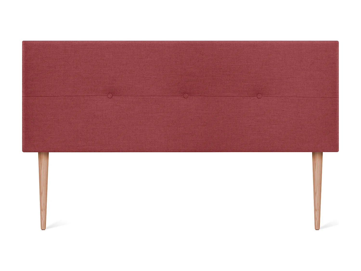DHOME Tête de lit en lin naturel avec Boutons 150x105cm avec pieds Lits 150 - Rouge