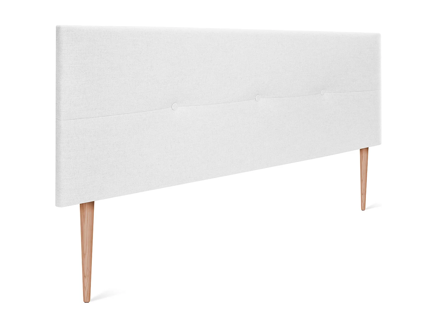 DHOME Tête de lit en lin naturel avec Boutons 160x105cm avec pieds Lits 150/160 - Blanc