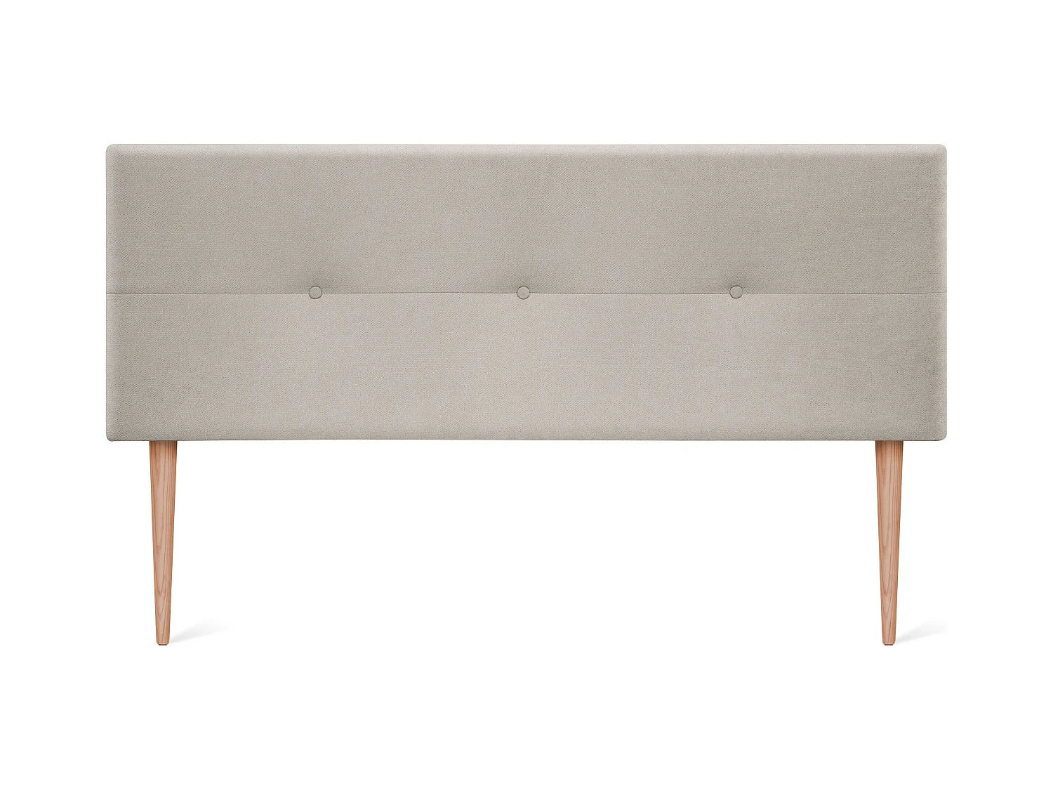 DHOME Tête de lit en tissu Aqualine avec Boutons 150x105cm avec pieds Lits 150 - Beig