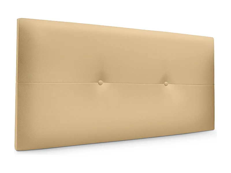 DHOME Kopfteil aus Kunstleder mit Knöpfen 110x50cm Betten 105 - Vanille