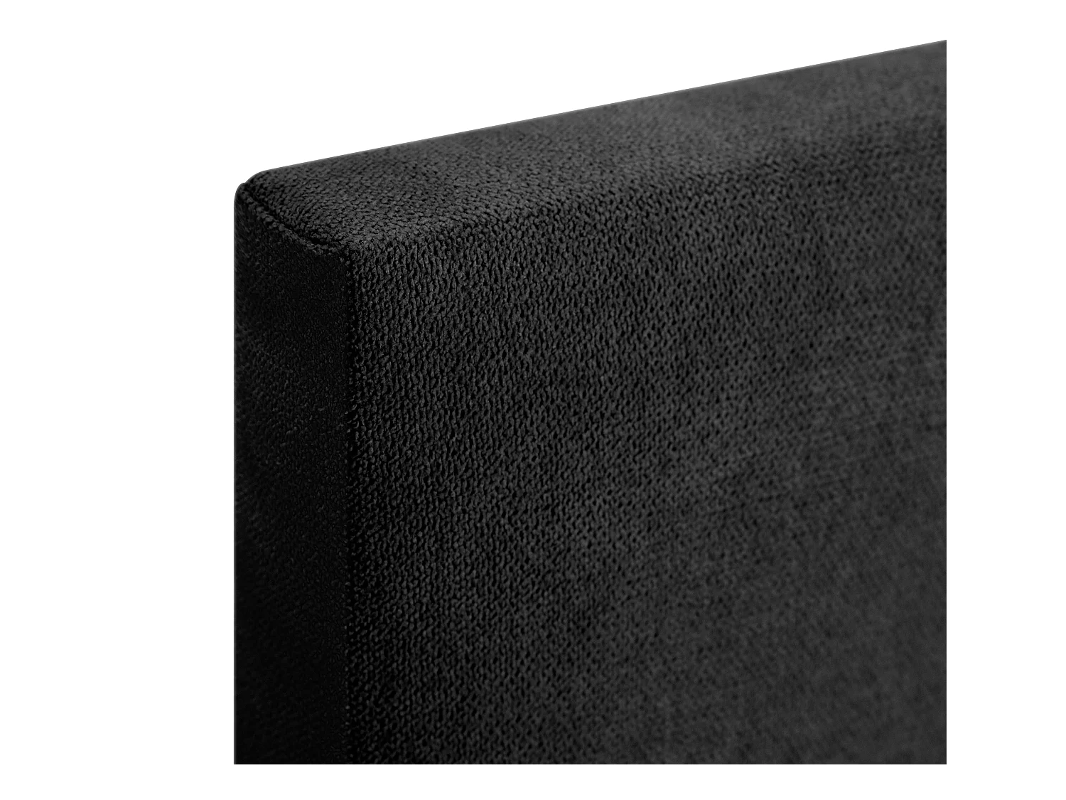 DHOME Tête de Lit en Tissu Aqualine Capitonné 145x115cm avec Pieds Lits 135/140 - Noir