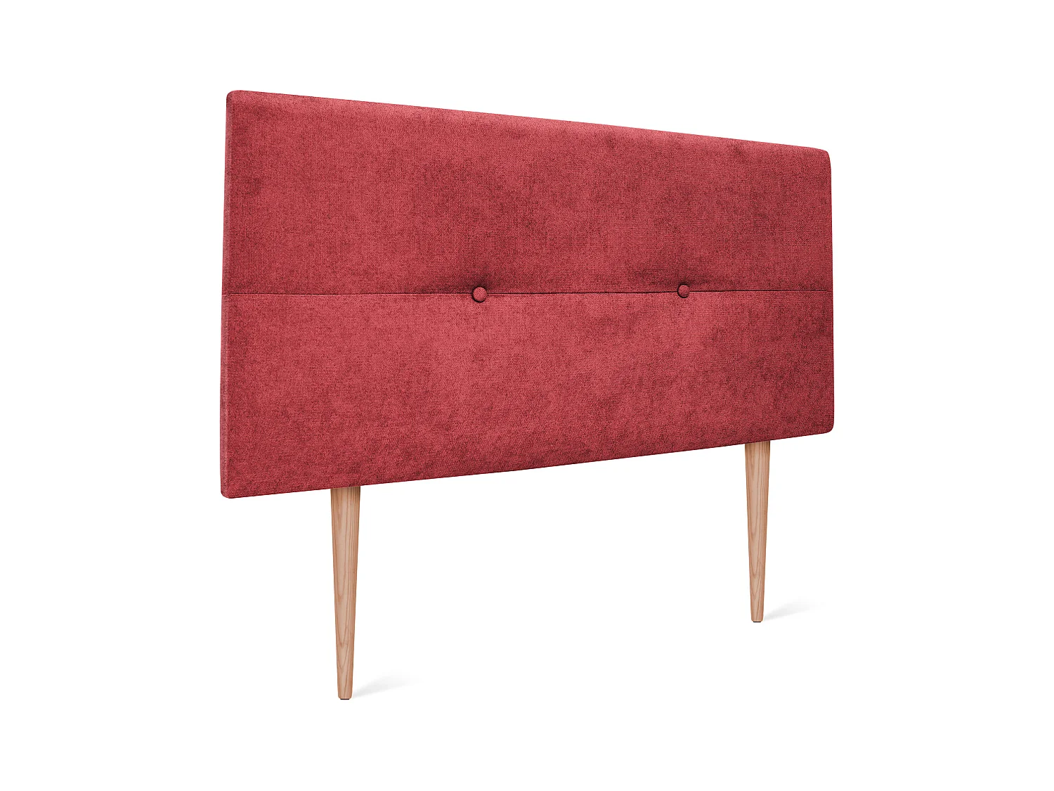 DHOME Tête de lit en tissu Aqualine avec Boutons 110x105cm avec pieds Lits 105 - Rouge