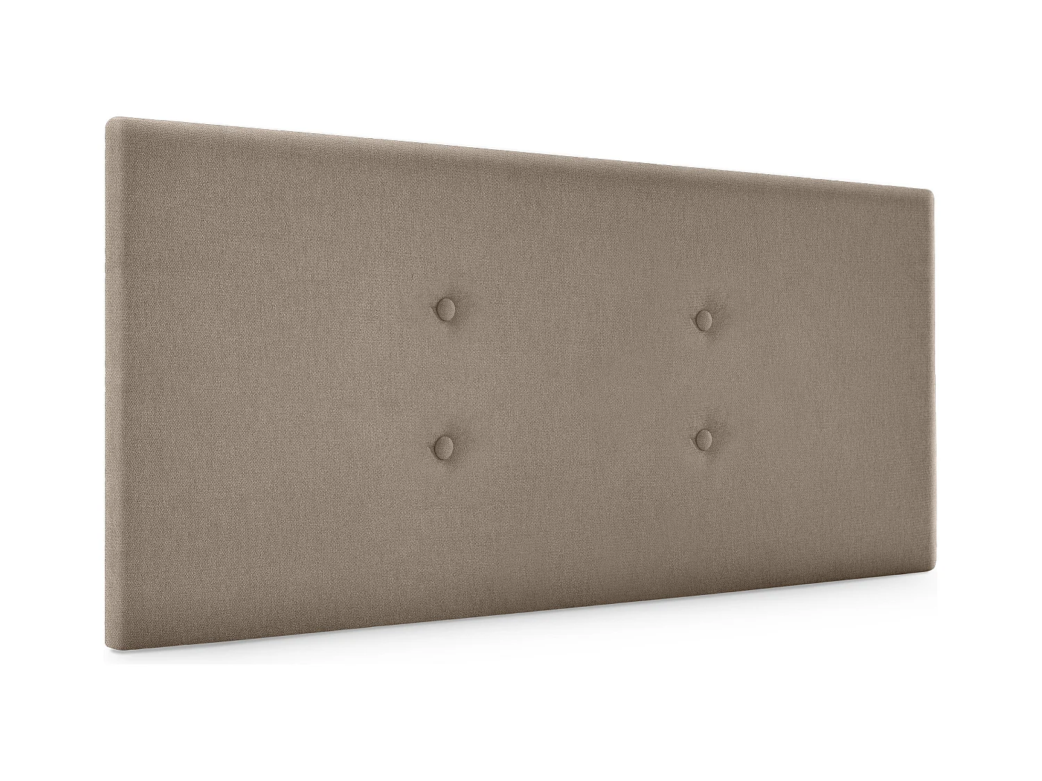 DHOME Tête de lit en tissu Aqualine avec 2 rangées de boutons 110x50cm Lits 105 - Terre