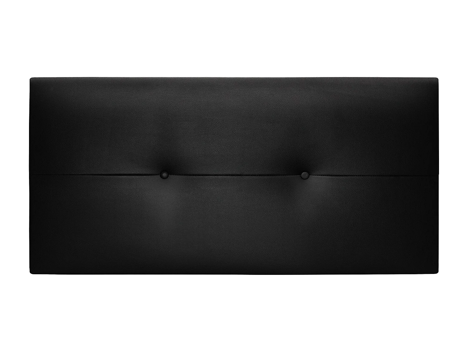 DHOME Kopfteil aus Kunstleder mit Knöpfen 110x50cm Betten 105 - Schwarz