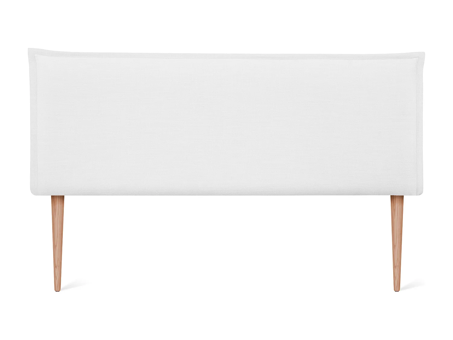 DHOME Testiera in de Lino Naturale Semplice con rifinitura 135x105cm Con le gambe Letti 120/135 - Bianco