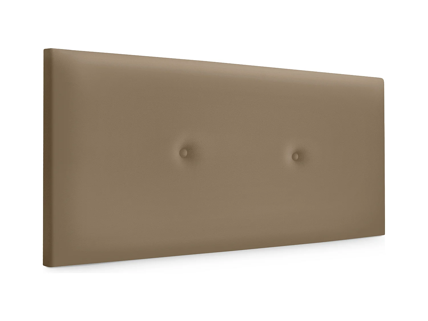 DHOME Tête de lit simili cuir lisse avec Boutons 90x50cm Lits 80/90 - Marron Clair