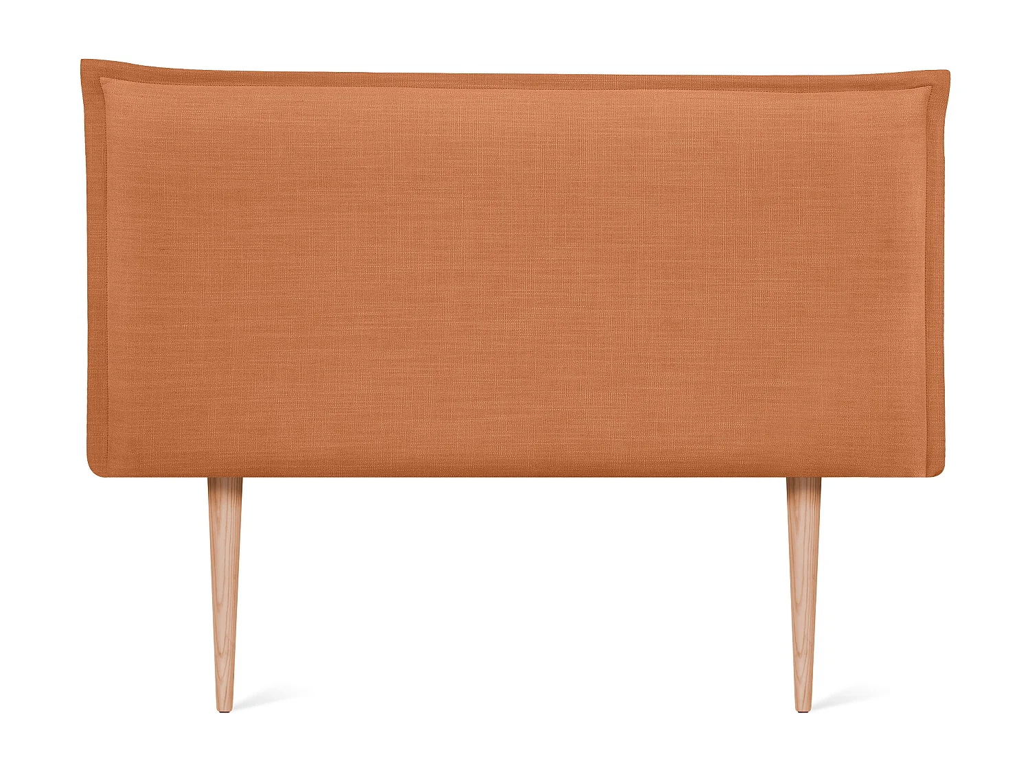 DHOME Tête de lit en lin naturel lisse avec garniture 110x105cm avec pieds Lits 105 - Orange