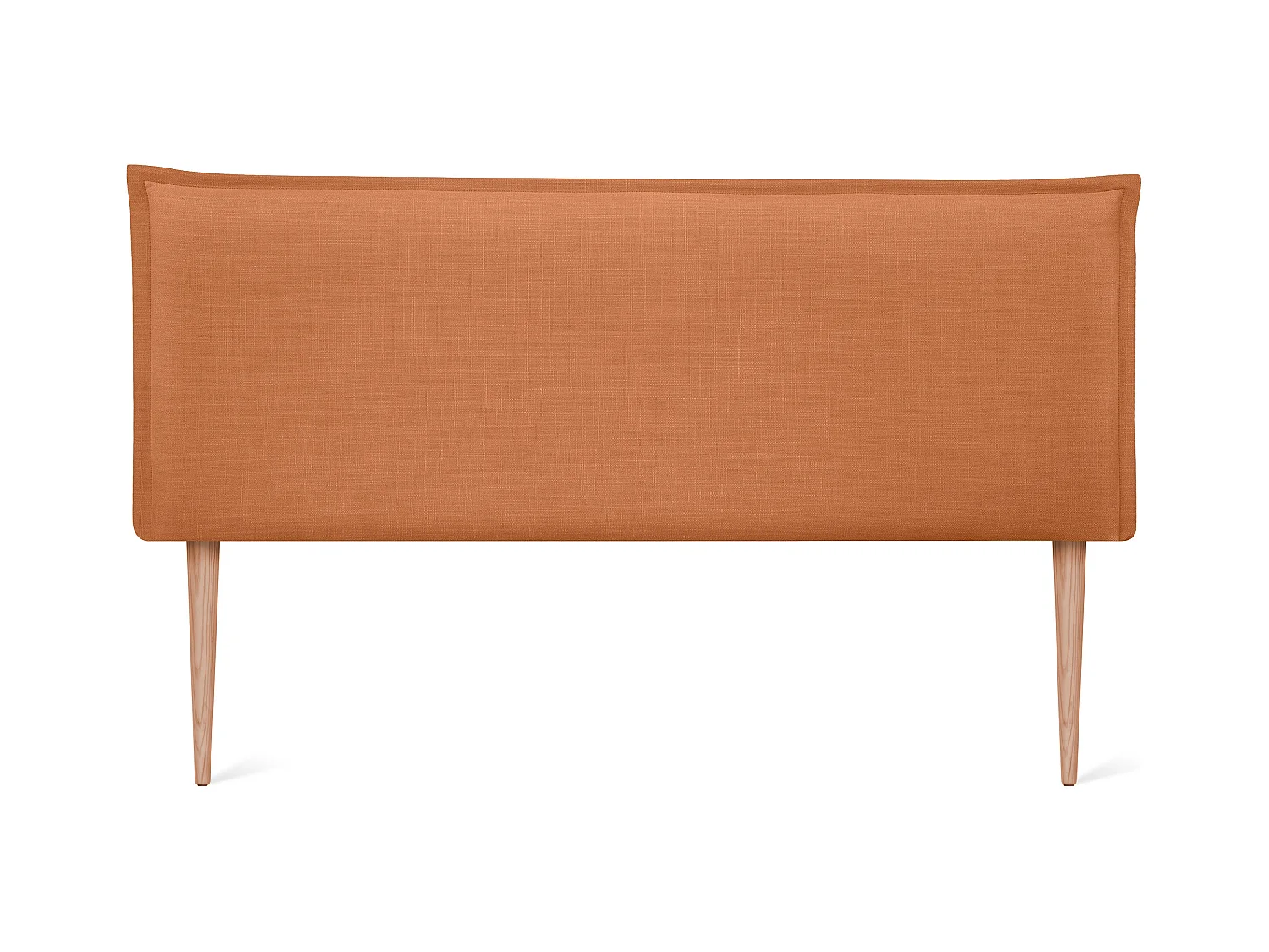 DHOME Tête de lit en lin naturel lisse avec garniture 135x105cm avec pieds Lits 120/135 - Orange