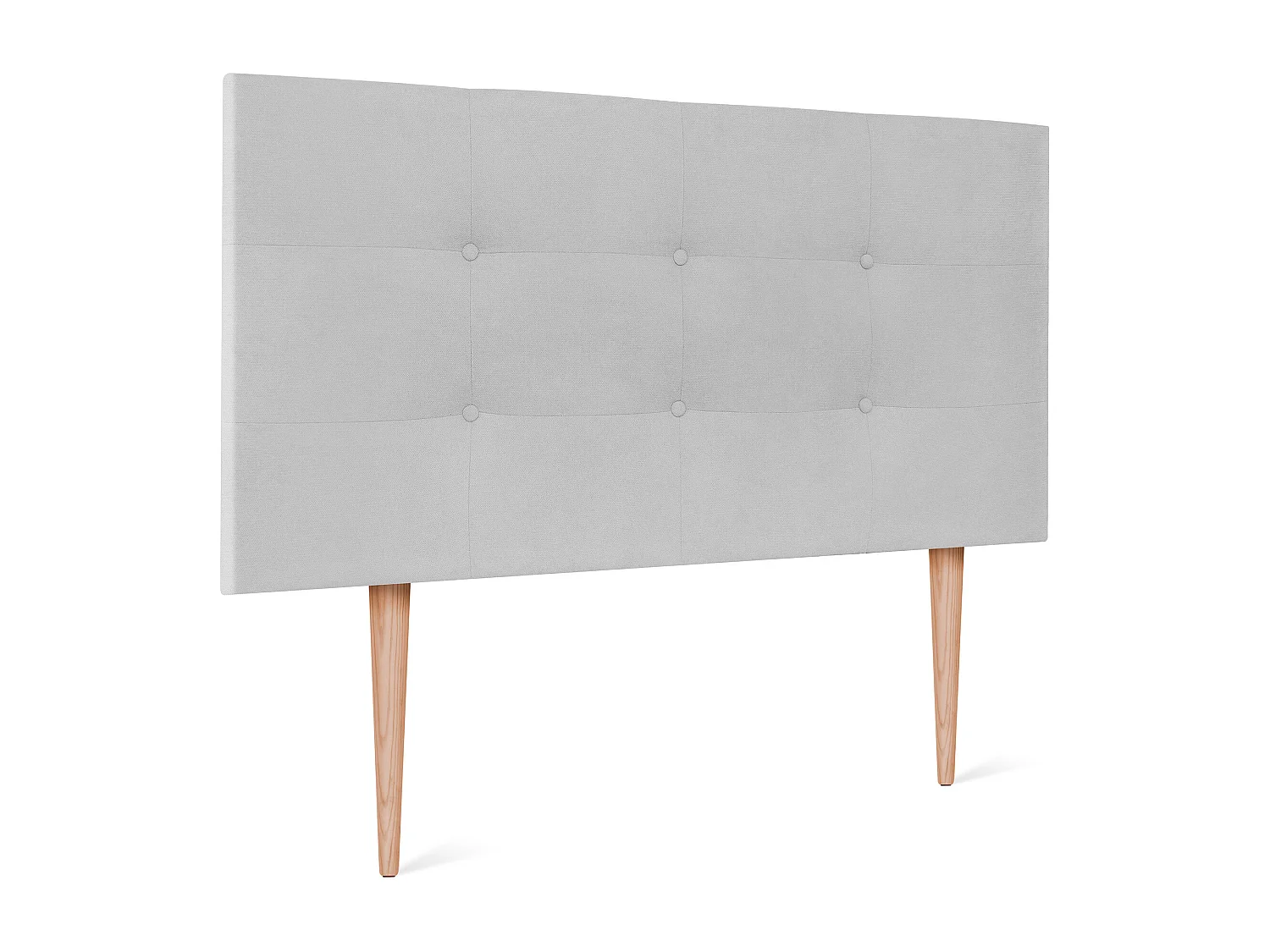 DHOME Tête de lit en tissu Aqualine Capitoné 90x115cm avec pieds Lits 80/90 - Gris perle