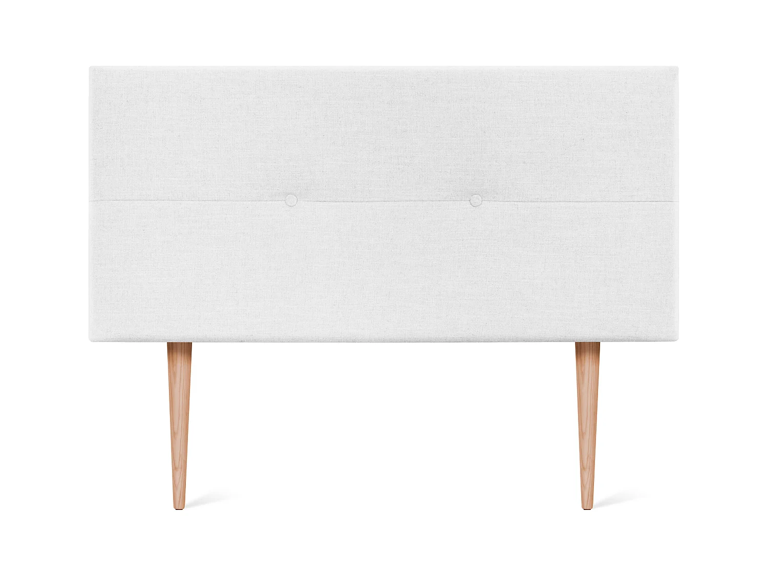 DHOME Tête de lit en lin naturel avec Boutons 95x105cm avec pieds Lits 90 - Blanc