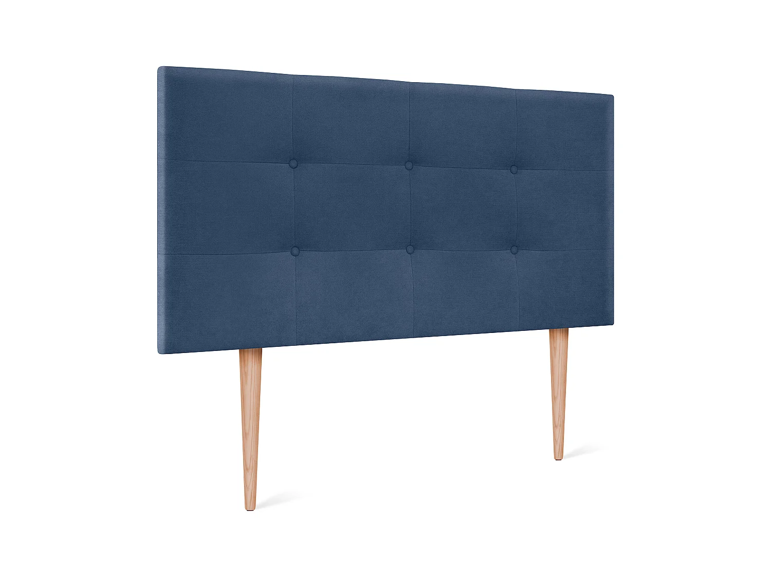 DHOME Tête de lit en tissu Aqualine Capitoné 90x115cm avec pieds Lits 80/90 - Bleu