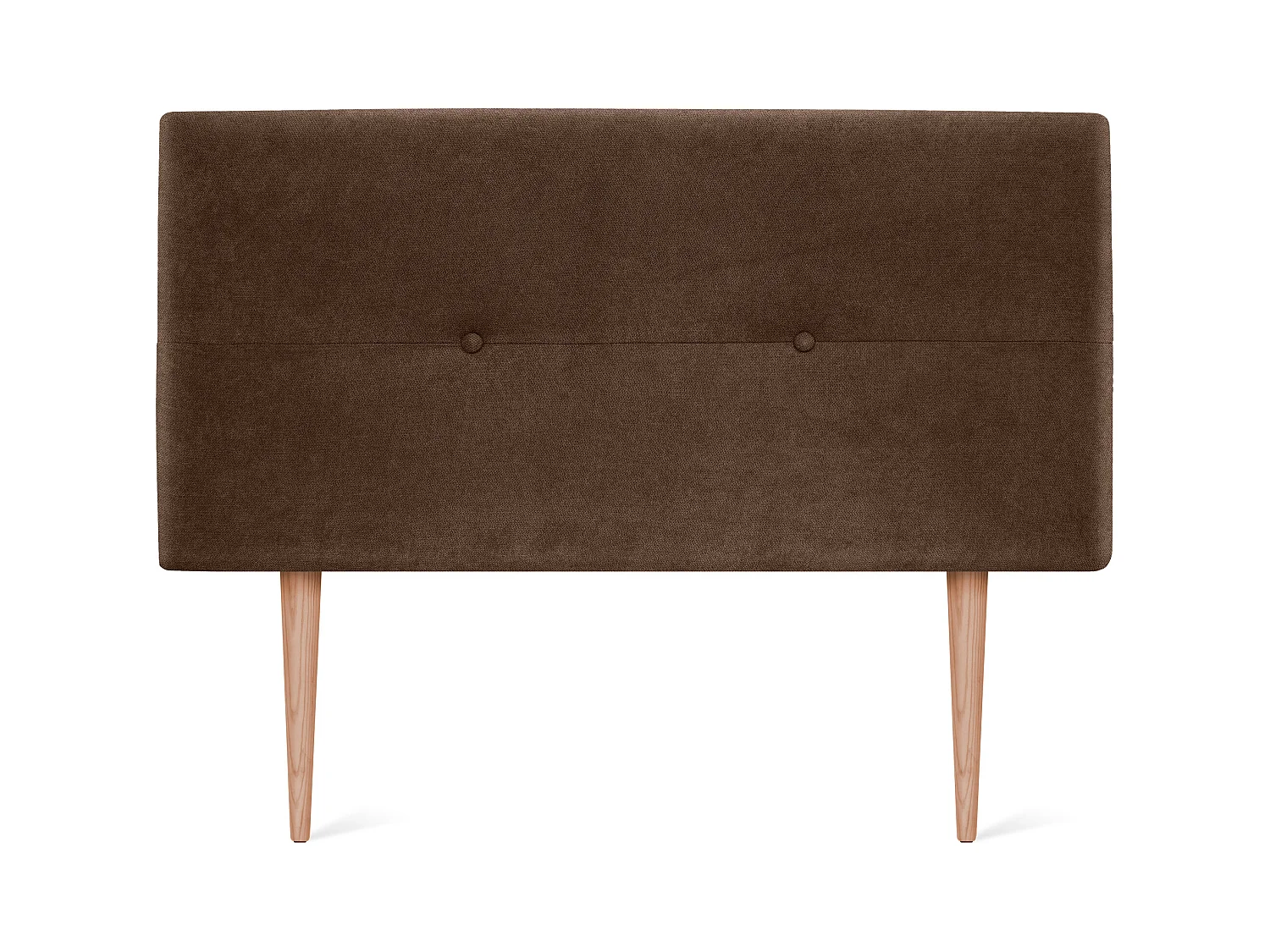 DHOME Tête de lit en tissu Aqualine avec Boutons 90x105cm avec pieds Lits 80/90 - Marron