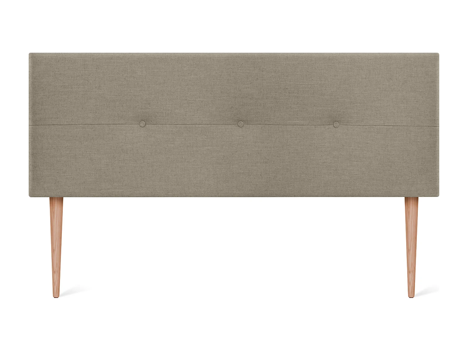 DHOME Testiera in de Lino Naturale con bottoni 150x105cm Con le gambe Letti 150 - Terra