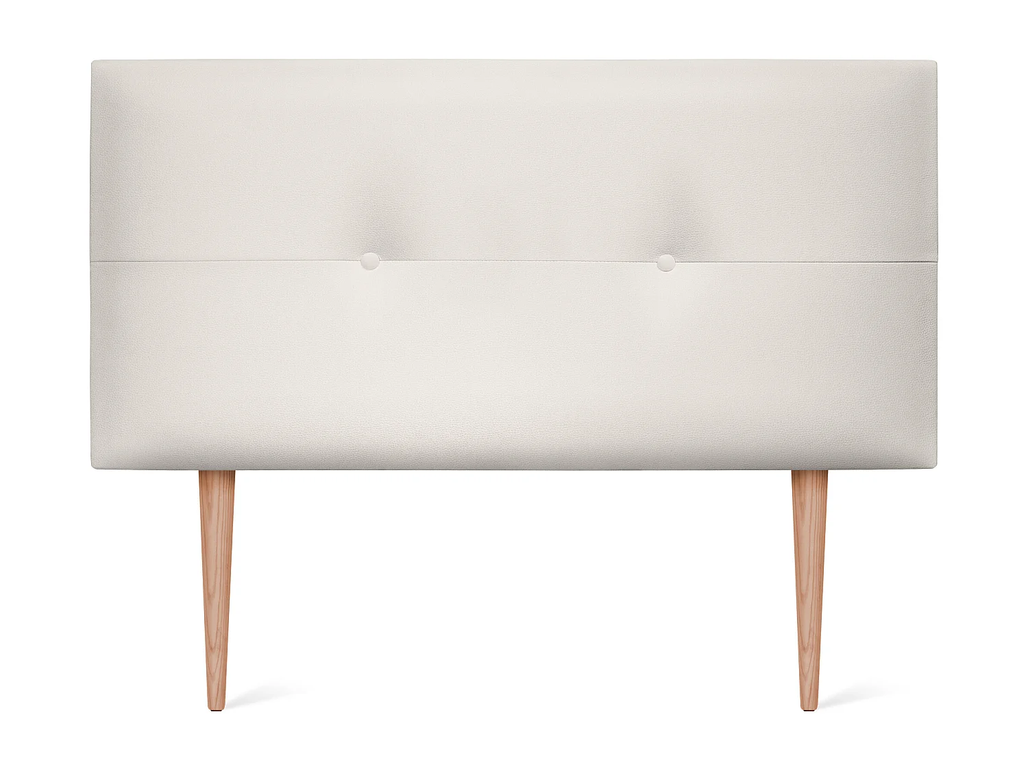 DHOME Tête de lit similicuir avec Boutons 105x105cm avec pieds Lits 105 - Blanc Osseux