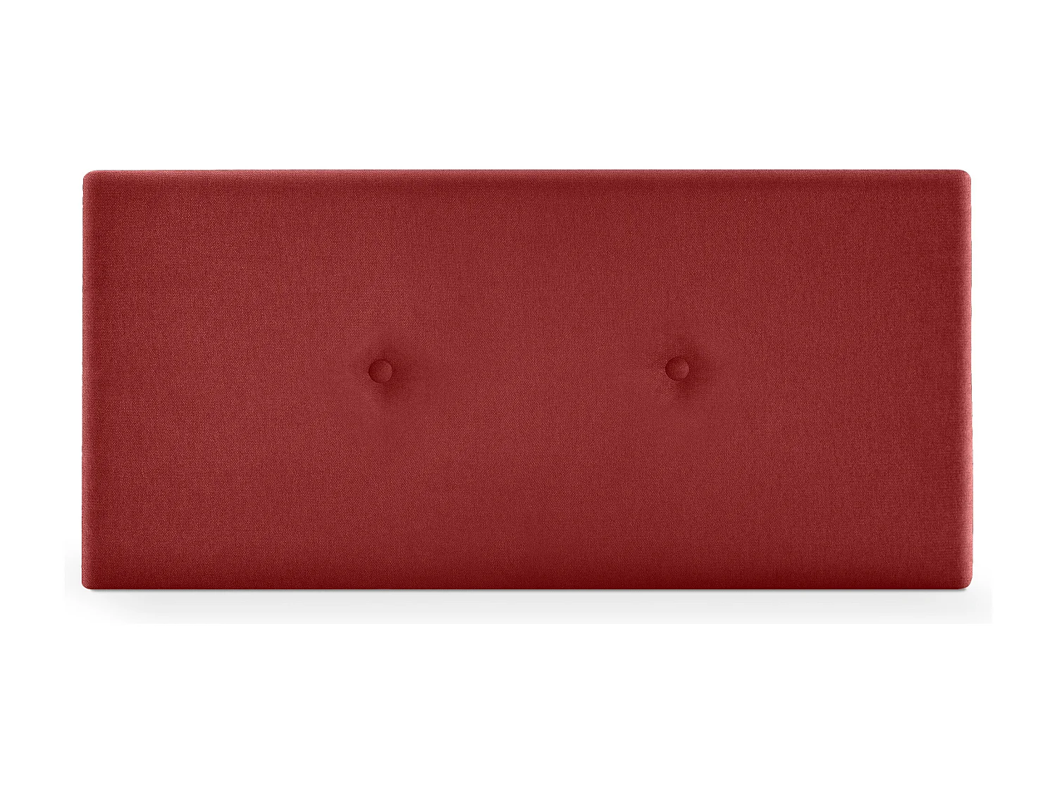 DHOME Tête de lit en tissu Aqualine lisse avec Boutons 110x50cm Lits 105 - Rouge