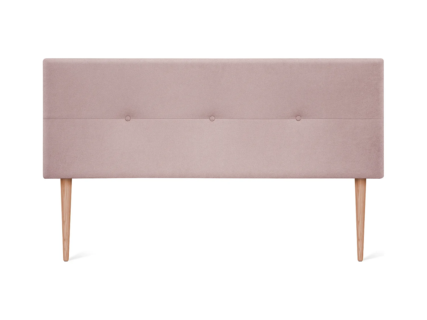 DHOME Tête de lit en tissu Aqualine avec Boutons 135x105cm avec pieds Lits 120/135 - Saumon