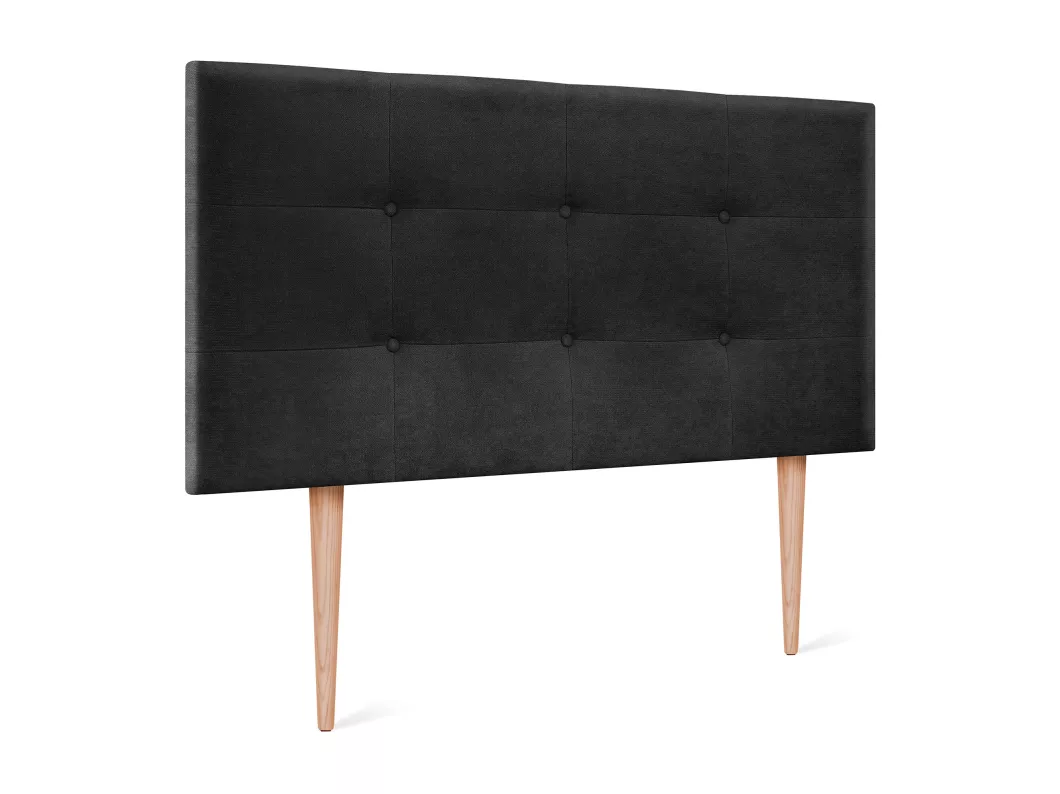 Kauf Unique DHOME Aqualine getuftetes Stoffkopfteil 105 x 115 cm mit Bettbeinen 105 – Schwarz