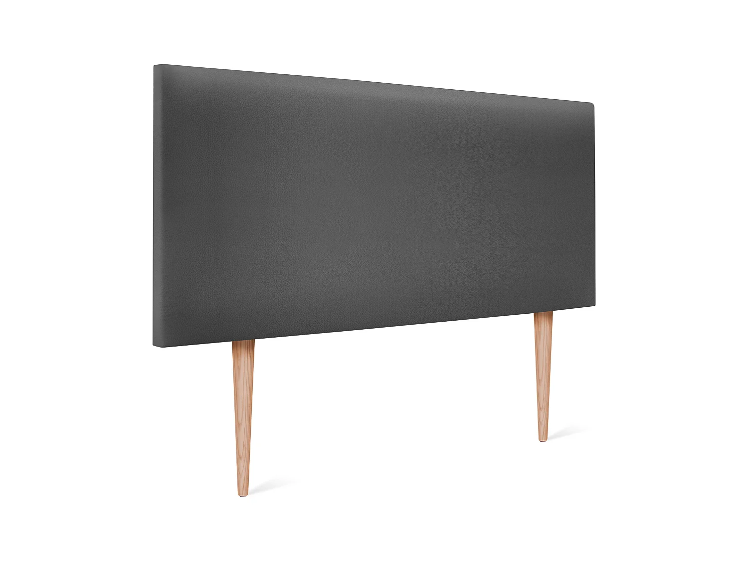 DHOME Tête de lit simili cuir lisse 90x105cm avec pieds Lits 80/90 - Gris