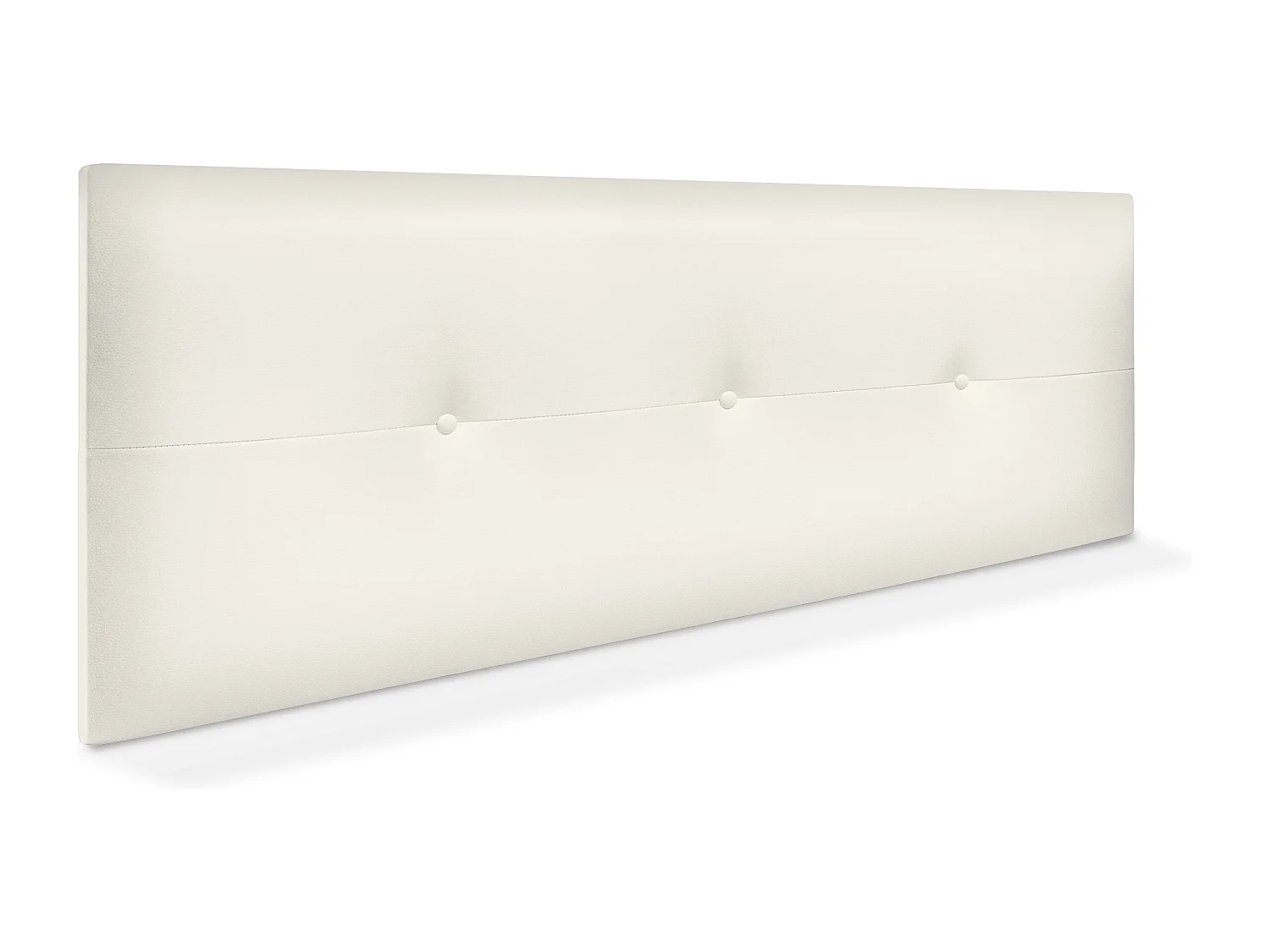 DHOME Tête de lit similicuir avec Boutons 135x50cm Lits 120/135 - Blanc Osseux