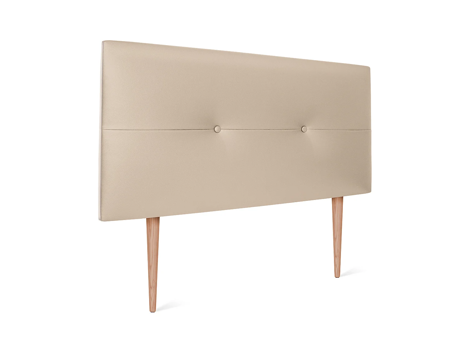 DHOME Tête de lit similicuir avec Boutons 95x105cm avec pieds Lits 90 - Beig