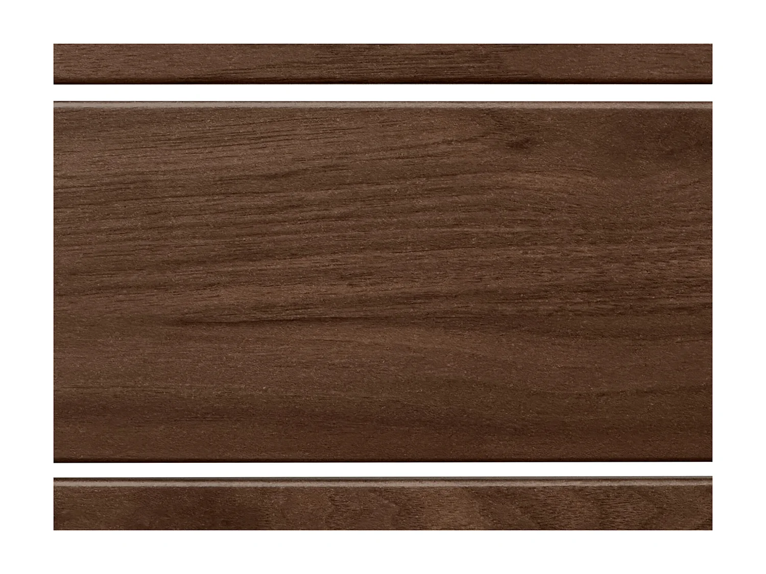 DHOME Recyceltes Holz-Kopfteil MDF Horizontal Pallet Style 145x46cm Betten 135/140 - Walnussholz