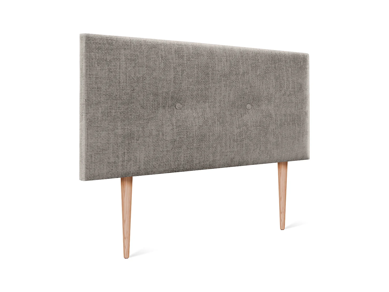 DHOME Hoofdeinde van natuurlijke wol met knopen 110x105cm met bedpoten 105 - Grijs