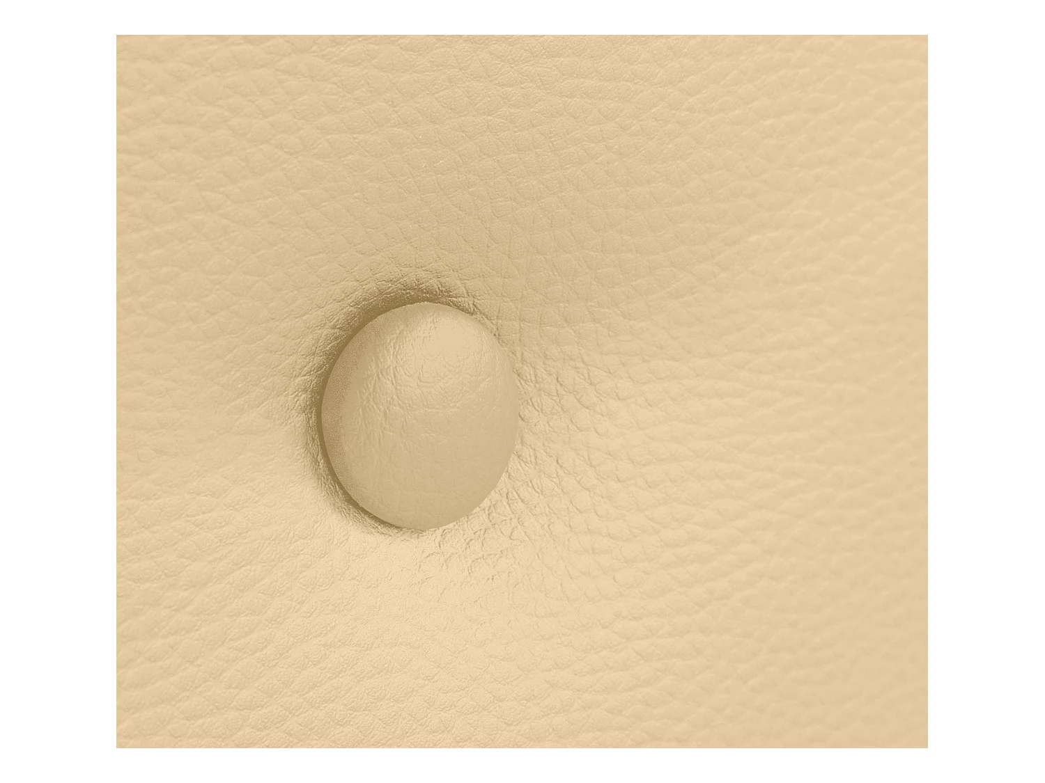 DHOME Tête de lit simili cuir lisse avec Boutons 90x105cm avec pieds Lits 80/90 - Vanille