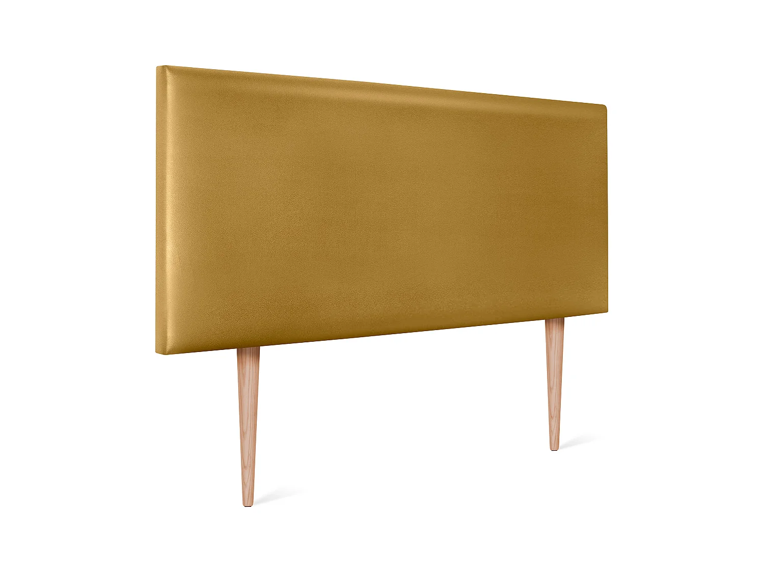 DHOME Tête de lit simili cuir lisse 90x105cm avec pieds Lits 80/90 - Doré