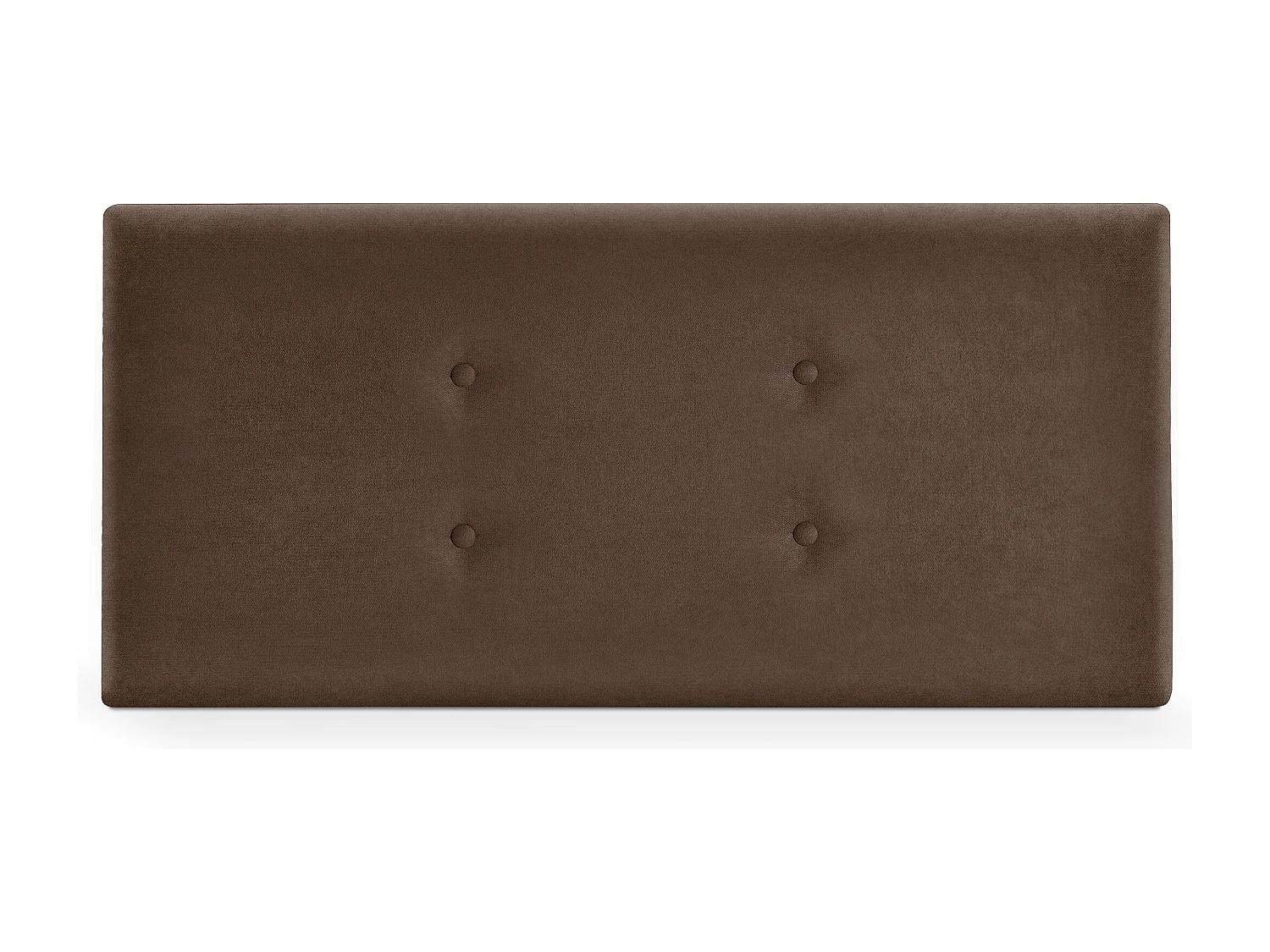 DHOME Tête de lit en tissu Aqualine avec 2 rangées de boutons 105x50cm Lits 105 - Marron
