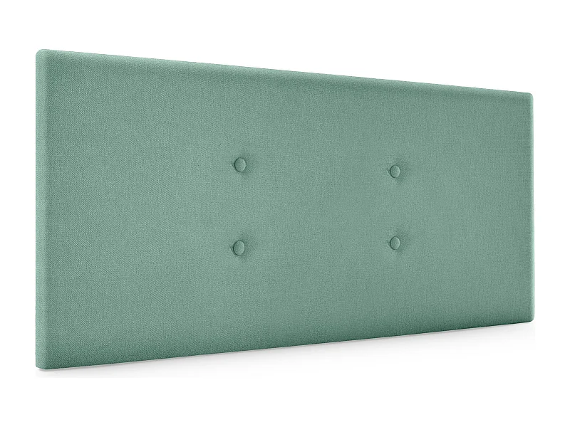 DHOME Tête de lit en tissu Aqualine avec 2 rangées de boutons 95x50cm Lits 90 - Vert d'eau