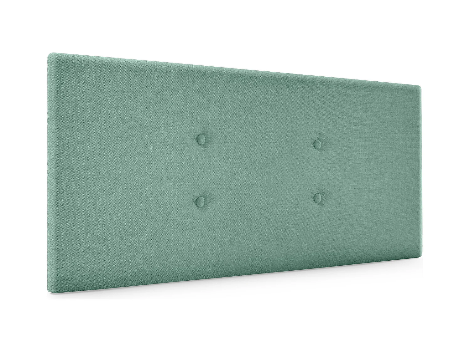 DHOME Tête de lit en tissu Aqualine avec 2 rangées de boutons 105x50cm Lits 105 - Vert d'eau