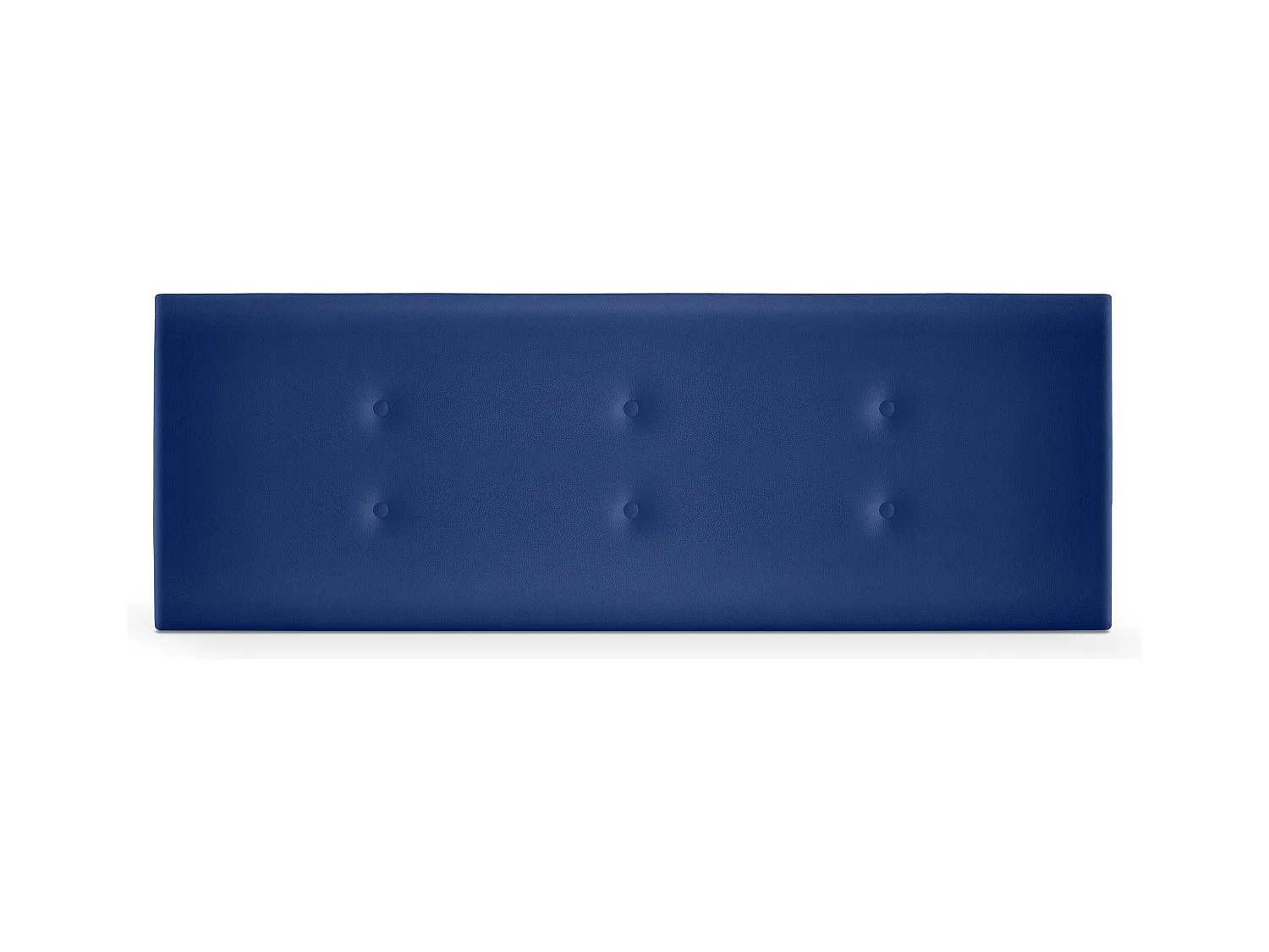 DHOME Tête de lit similicuir avec 2 rangées de boutons 145x50cm Lits 135/140 - Bleu