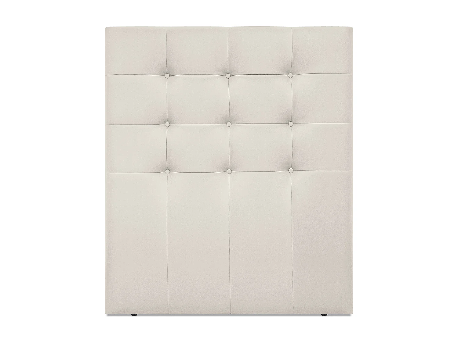DHOME Cabeceira de  Couro sintético Capitoné Até o chão 105x120cm Camas 105 - Osso Branco