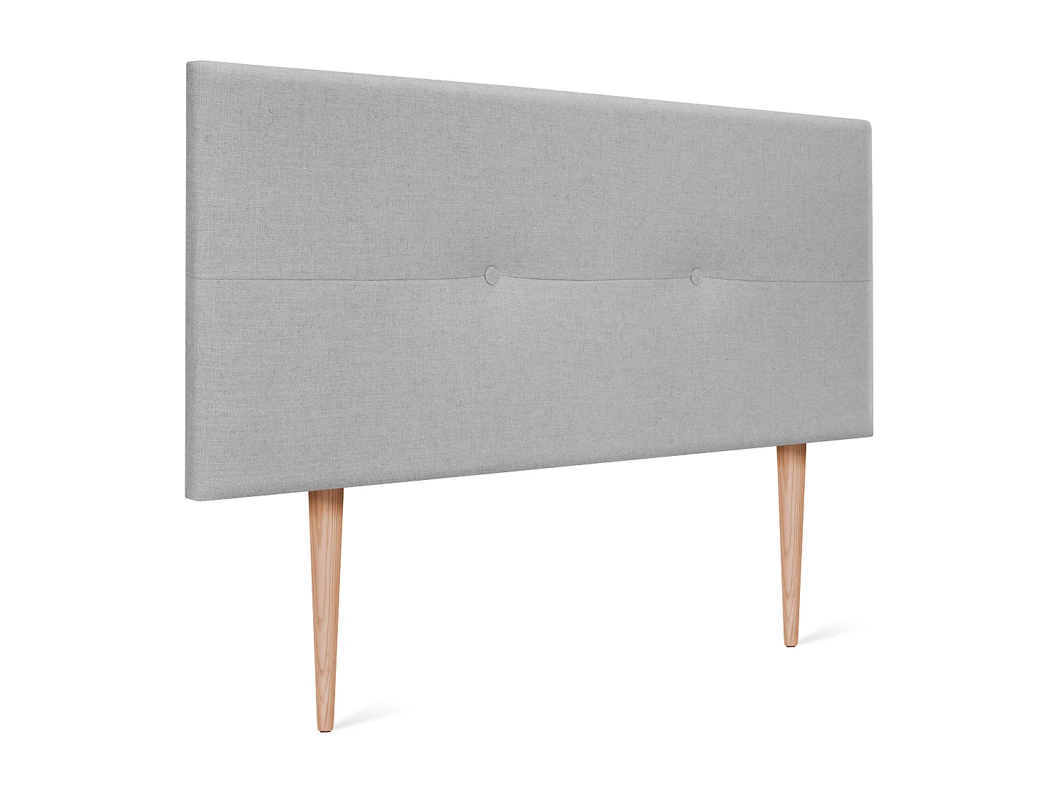 DHOME Tête de lit en lin naturel avec Boutons 90x105cm avec pieds Lits 80/90 - Gris clair