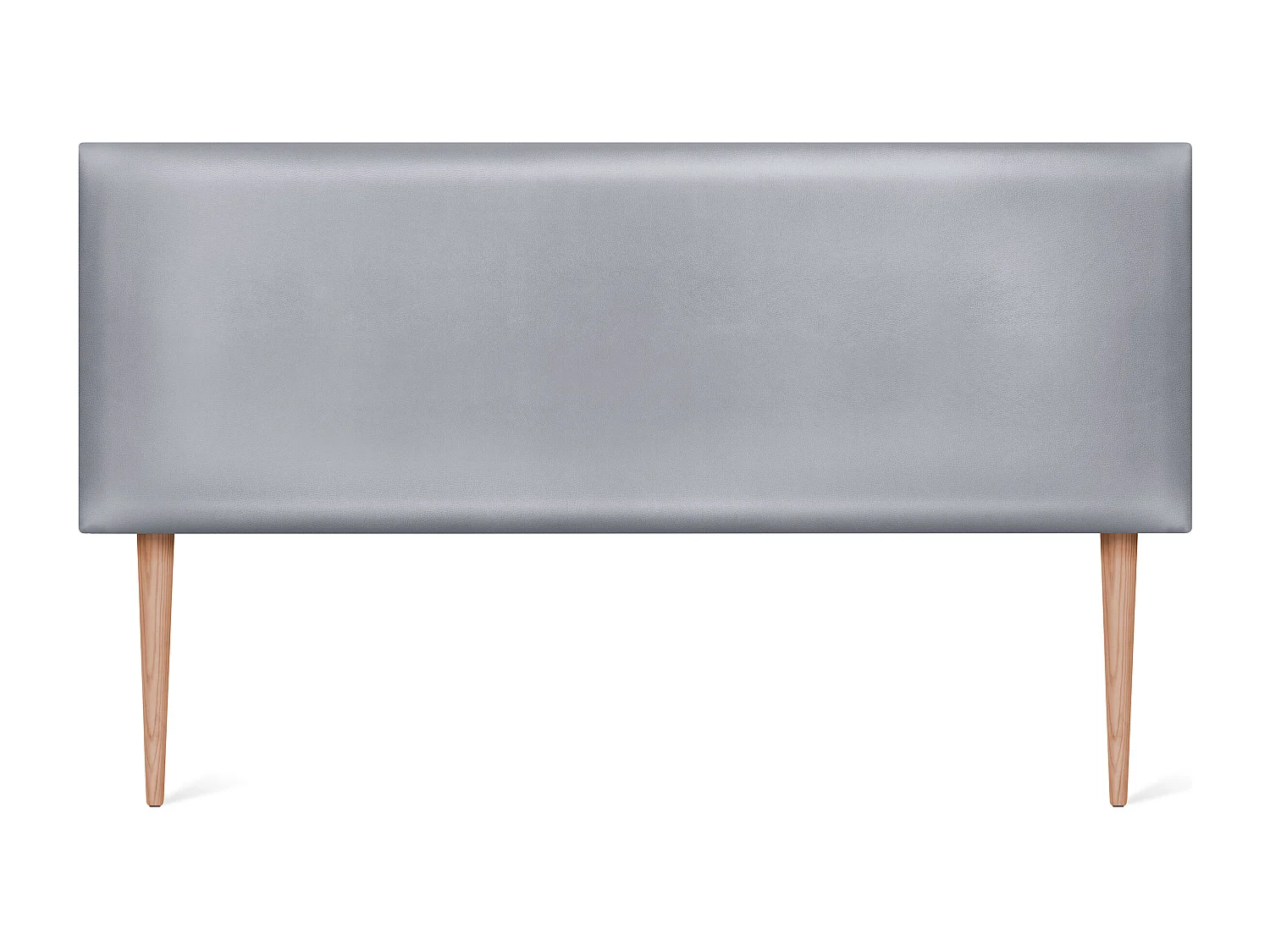 DHOME Tête de lit simili cuir lisse 135x105cm avec pieds Lits 120/135 - Argent