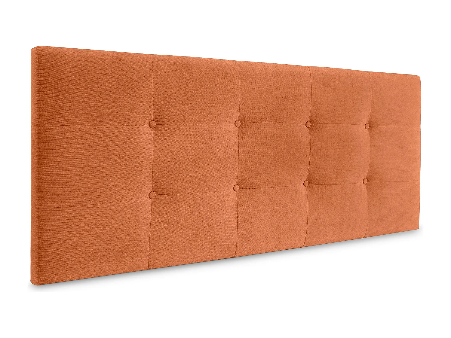 DHOME Tête de lit en tissu Aqualine Capitoné 160x60cm Lits 150/160 - Orange