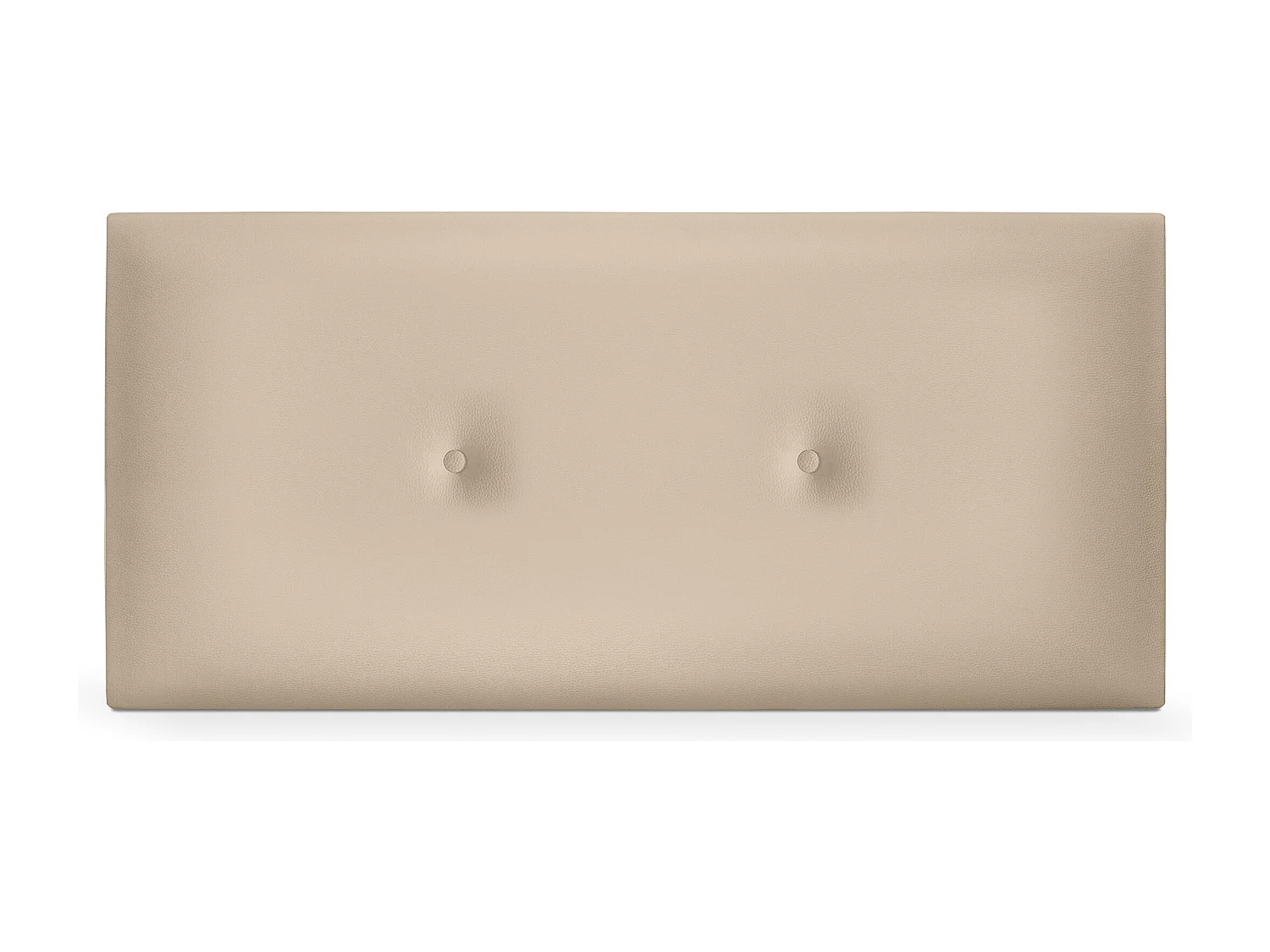 DHOME Kopfteil aus glattem Kunstleder mit Knöpfen 95x50cm Betten 90 - Beige