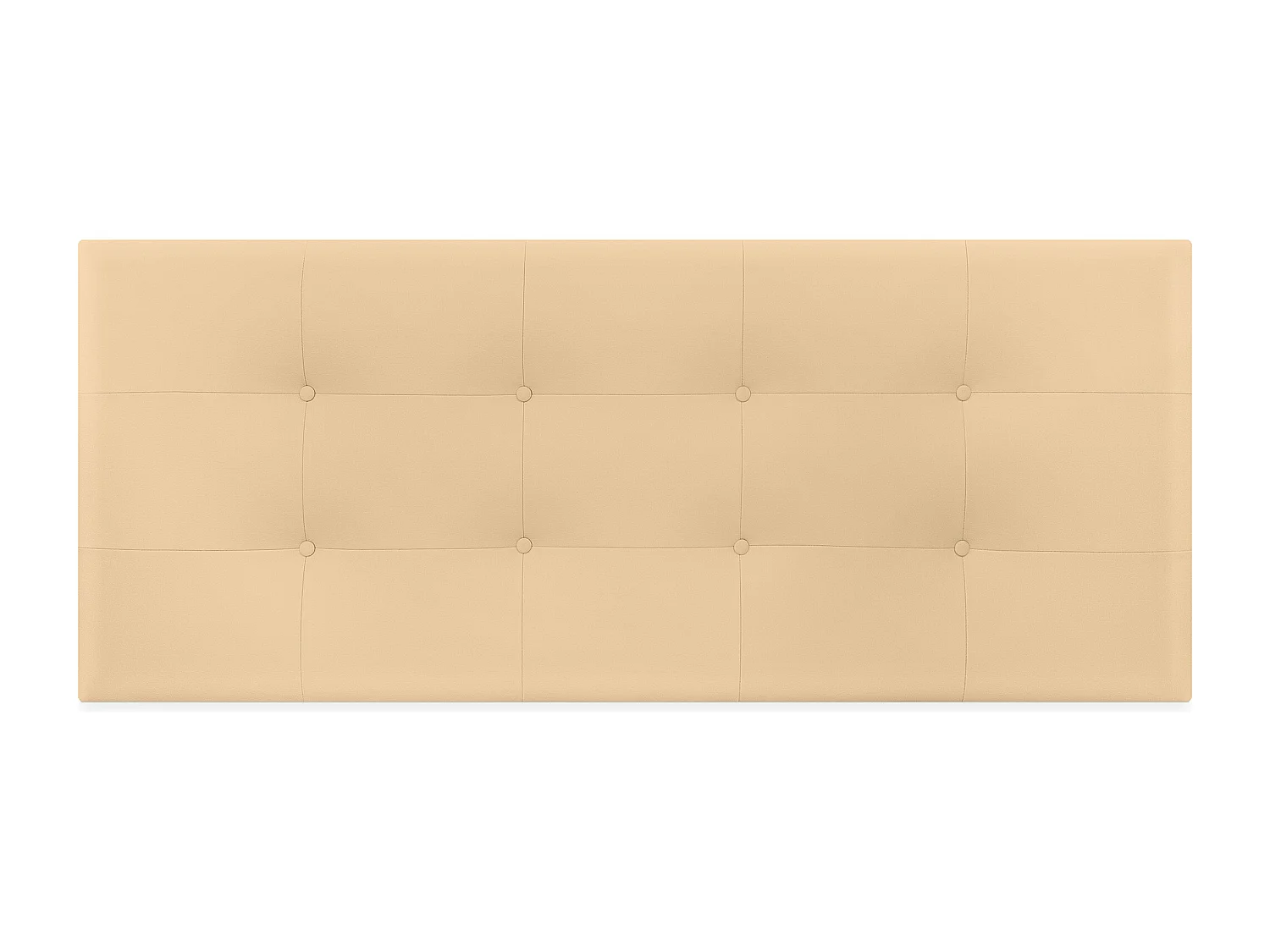 DHOME getuftetes Kunstleder-Kopfteil 145 x 60 cm für 135/140 Betten – Vanille