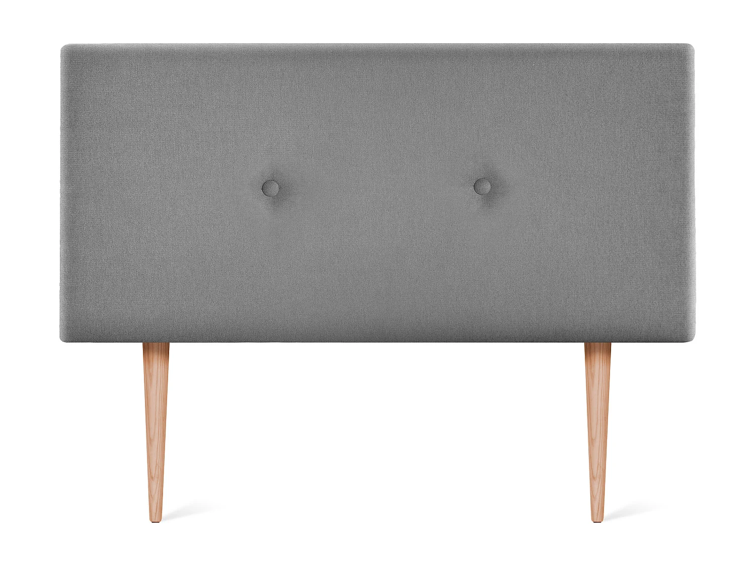 DHOME Aqualine Stoff Kopfteil glatt mit Knöpfen 90x105cm Mit Beinen Betten 80/90 - Grau