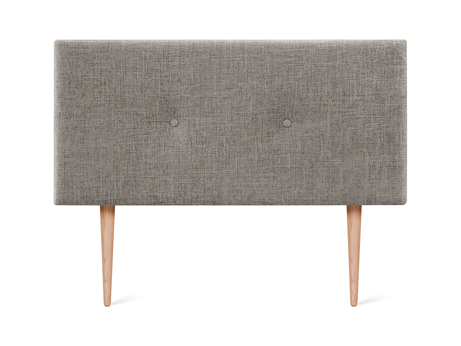 DHOME Hoofdeinde van natuurlijke wol met knopen 90x105cm met bedpoten 80/90 - Grijs