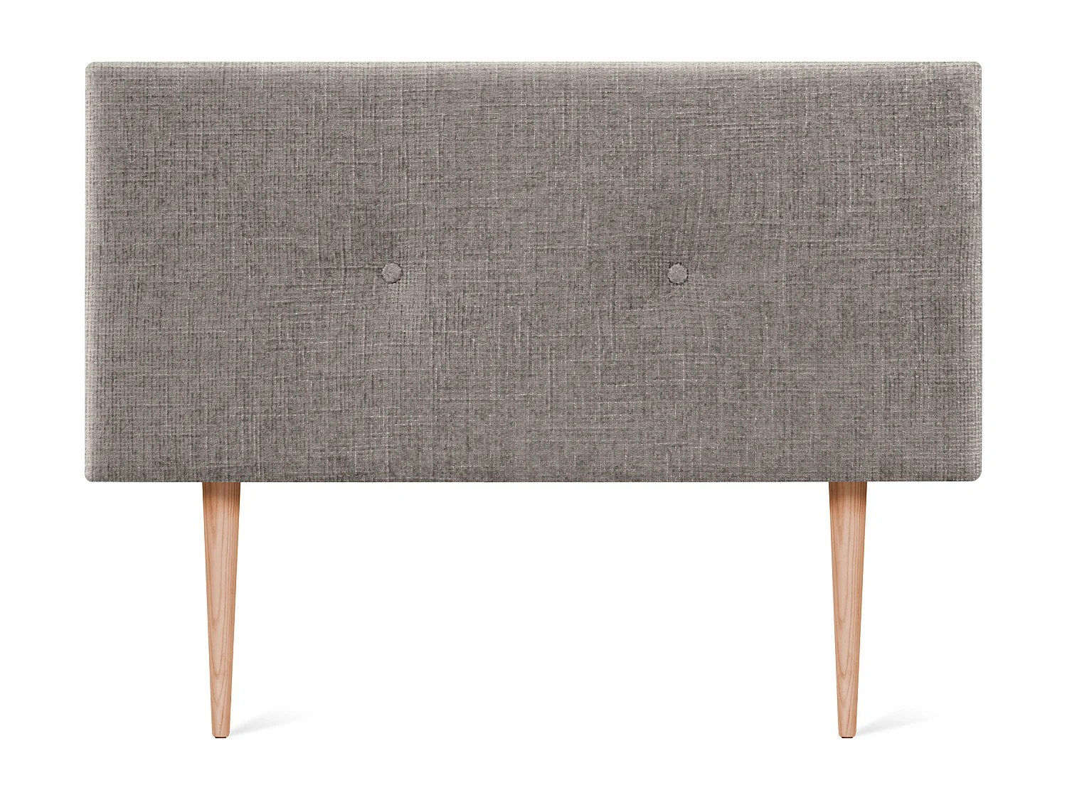 DHOME Hoofdeinde van natuurlijke wol met knopen 90x105cm met bedpoten 80/90 - Grijs