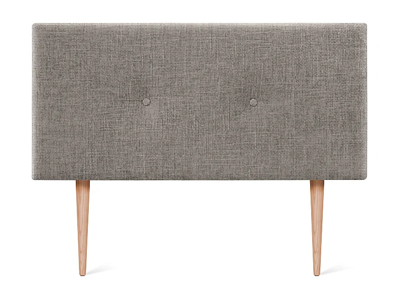 DHOME Tête de lit en laine naturelle avec Boutons 90x105cm avec pieds Lits 80/90 - Gris