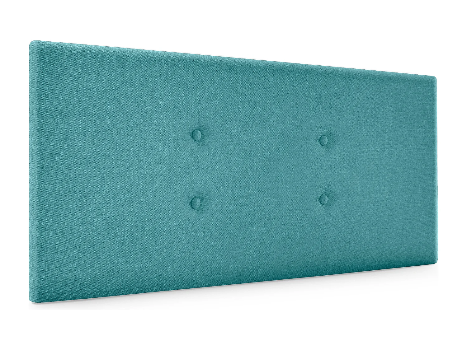 DHOME Tête de lit en tissu Aqualine avec 2 rangées de boutons 110x50cm Lits 105 - Turquoise
