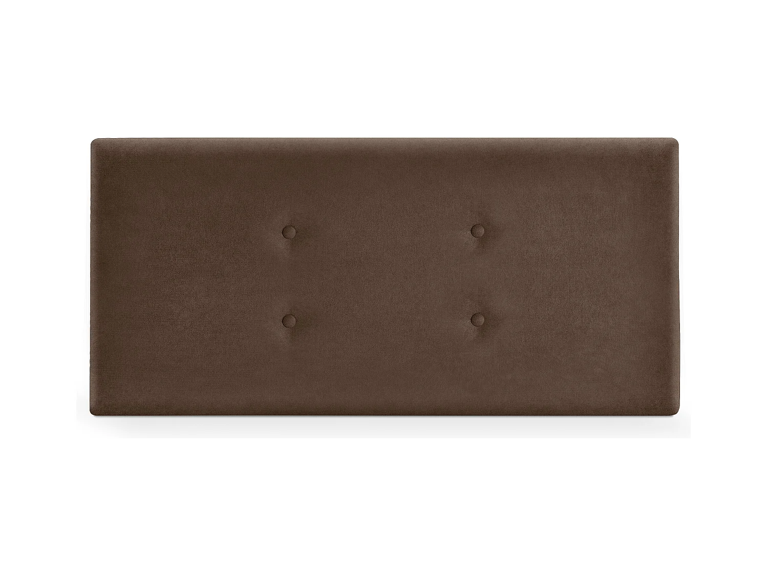 DHOME Tête de lit en tissu Aqualine avec 2 rangées de boutons 95x50cm Lits 90 - Marron