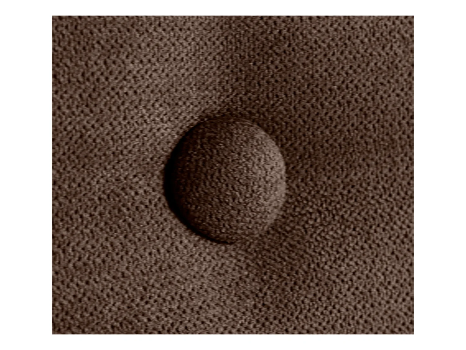 DHOME Tête de lit en tissu Aqualine avec 2 rangées de boutons 95x50cm Lits 90 - Marron