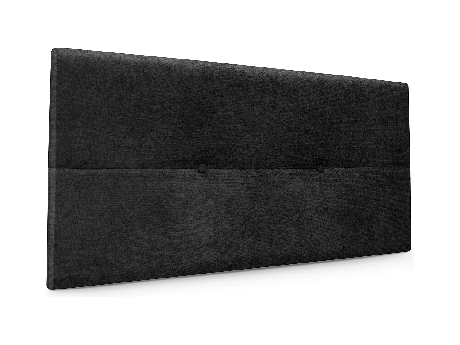 DHOME Tête de lit en tissu Aqualine avec Boutons 110x50cm Lits 105 - Noir