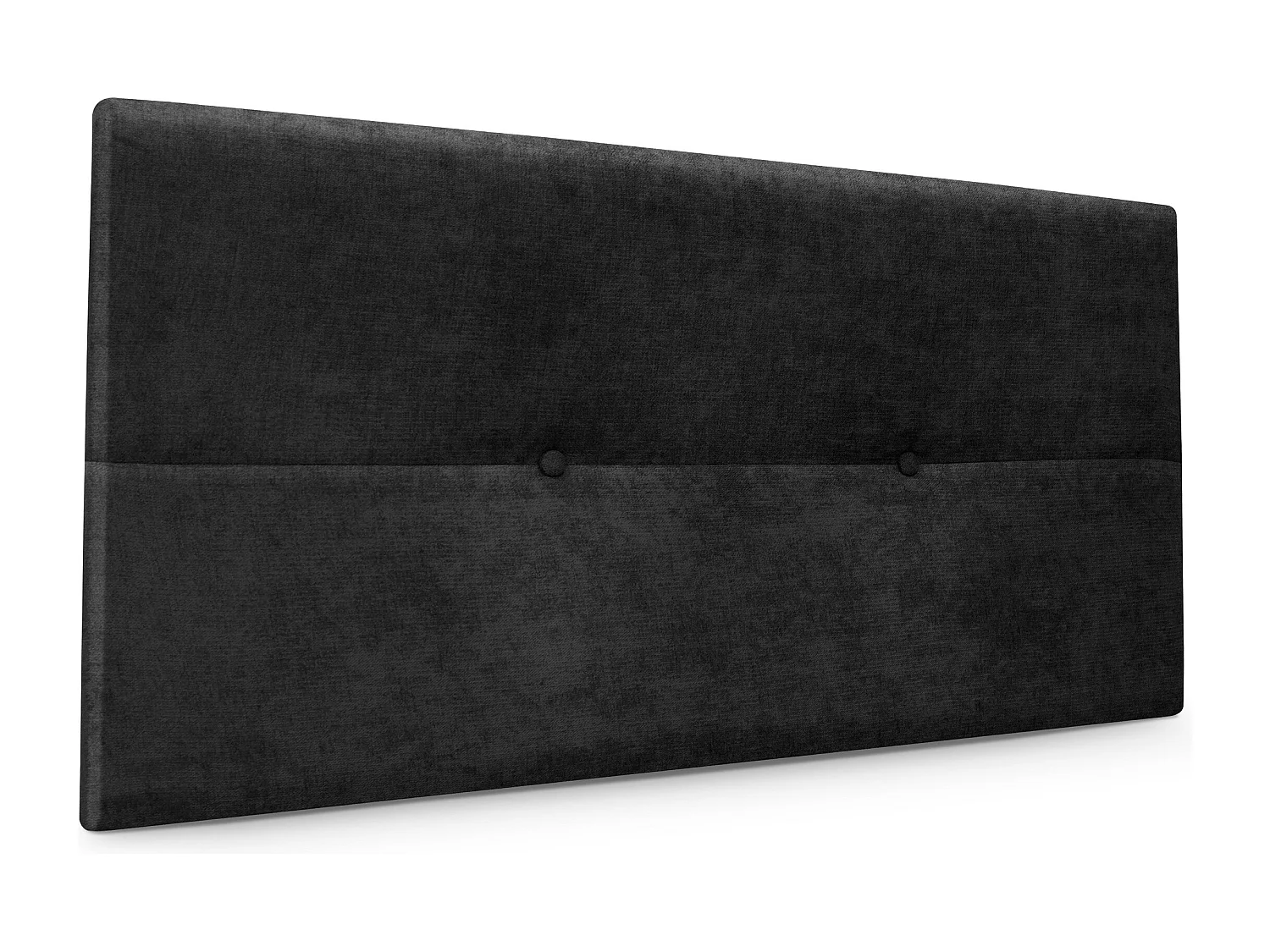 DHOME Tête de lit en tissu Aqualine avec Boutons 110x50cm Lits 105 - Noir