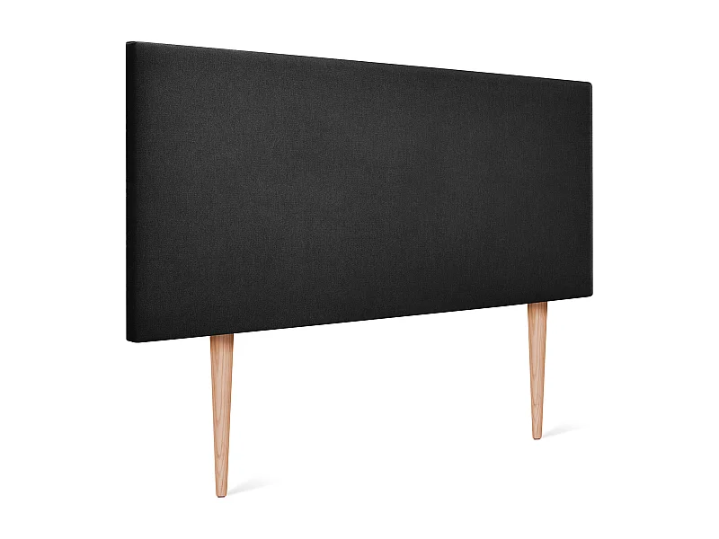 DHOME Tête de lit en tissu Aqualine lisse 95x105cm avec pieds Lits 90 - Noir