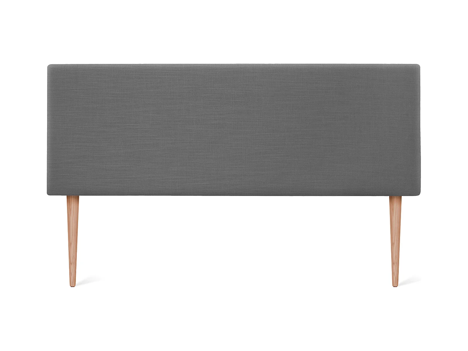 DHOME Tête de lit en lin naturel lisse 160x105cm avec pieds Lits 150/160 - Gris foncé